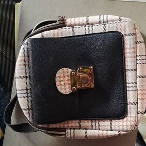 Plaid Black and Cream Women's Bag